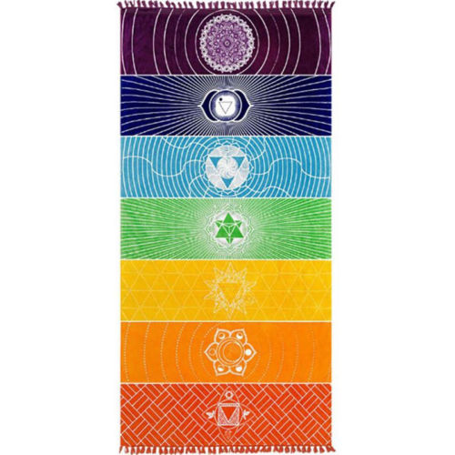 Rainbow Chakra Tapestry Towel