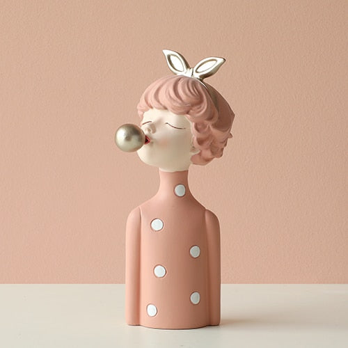 Modern Gorgeous Girl Resin Art Statue