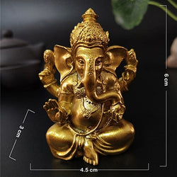 Gold Lord Ganesha Statue Buddha Sculpture