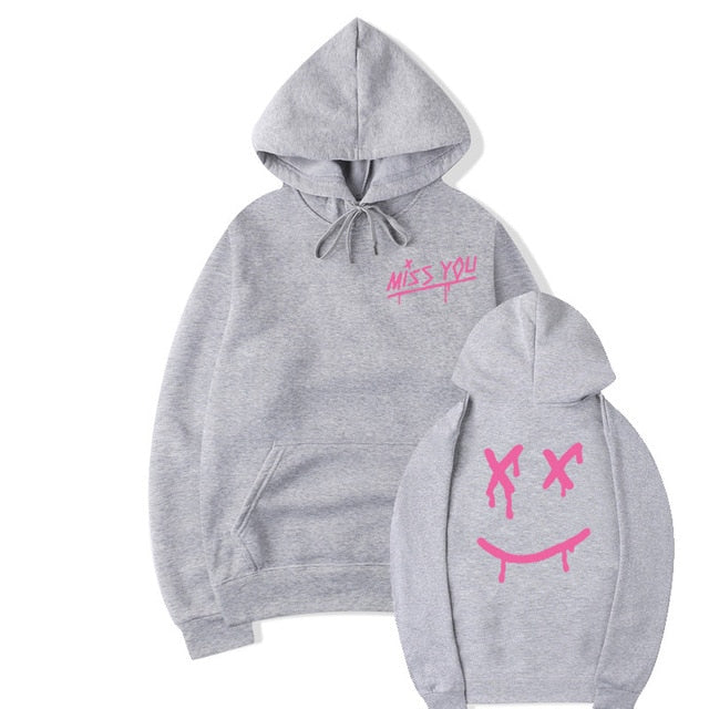 Miss You Smiley Face Hoodie Sweatshirt