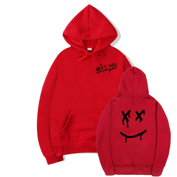 Miss You Smiley Face Hoodie Sweatshirt