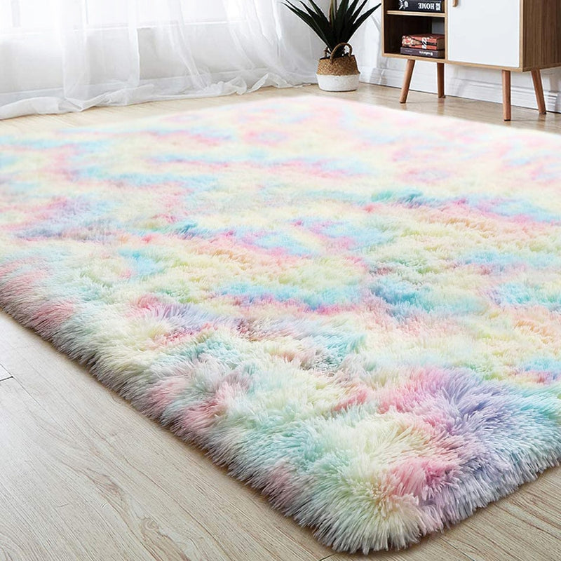 Rainbow Fluffy Anti-Skid Shaggy Area Rug