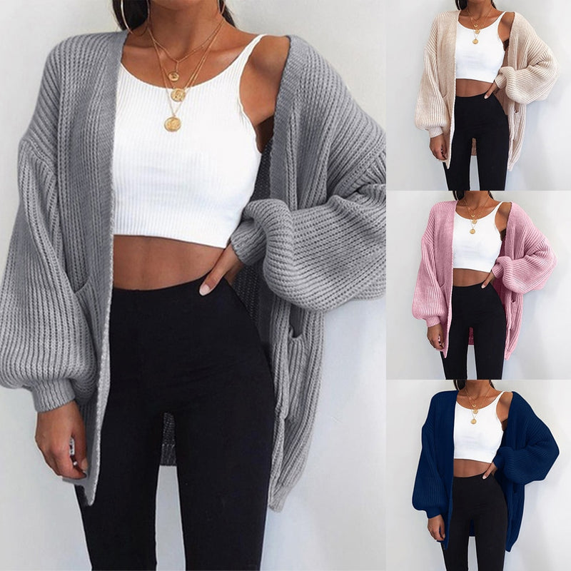 Loose Knitted Tops Cardigan