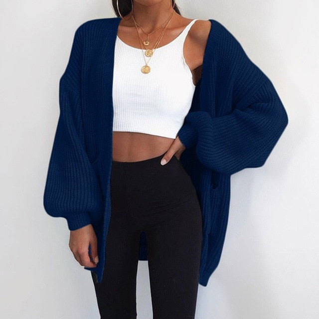 Loose Knitted Tops Cardigan