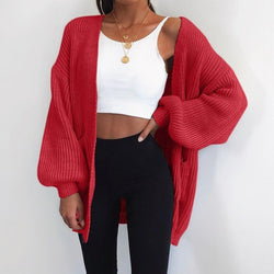 Loose Knitted Tops Cardigan