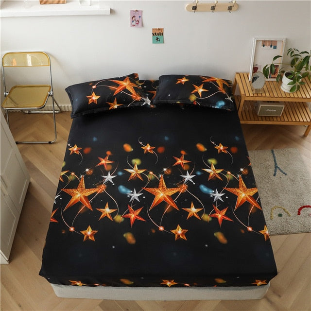 Blue Night Sky Reactive Printed Bedsheets