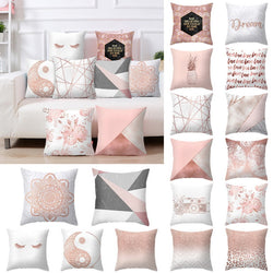 Pillow Cover Decorative Rose Gold Square