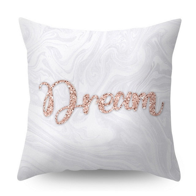 Pillow Cover Decorative Rose Gold Square