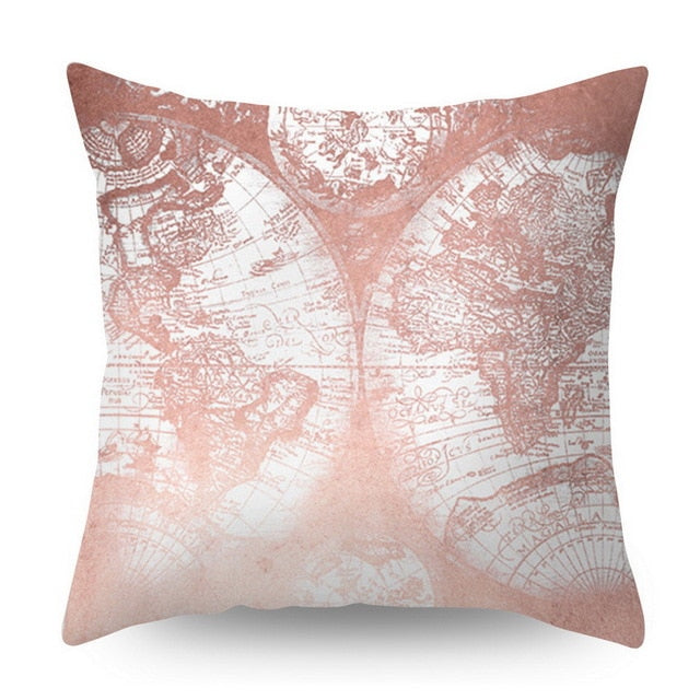 Pillow Cover Decorative Rose Gold Square