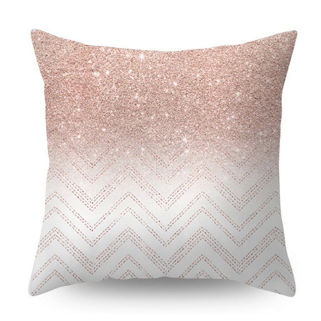 Pillow Cover Decorative Rose Gold Square