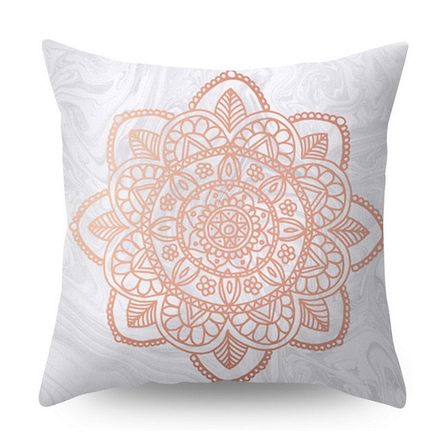 Pillow Cover Decorative Rose Gold Square