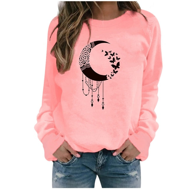 Women's Hoodies Print Pattern Sweatshirt