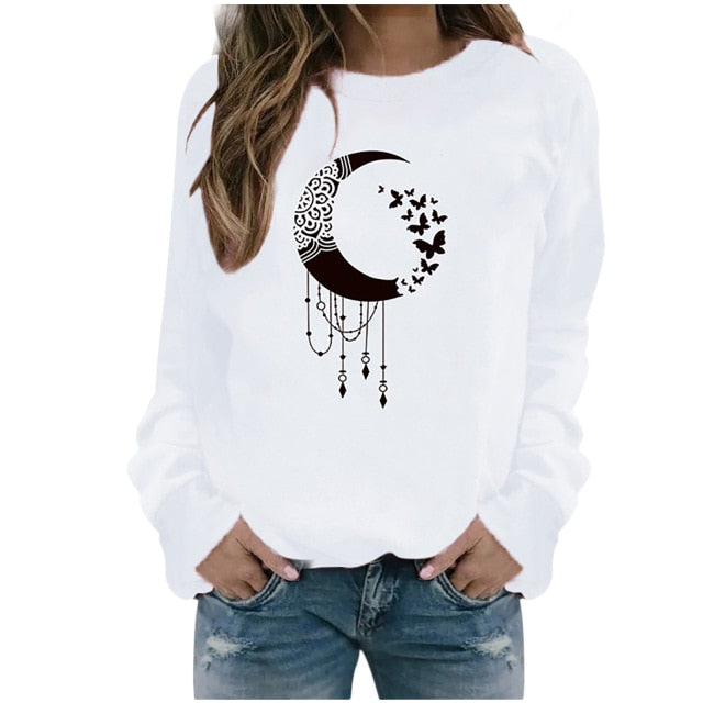 Women's Hoodies Print Pattern Sweatshirt