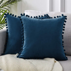 Solid Velvet Decorative Pillows Case