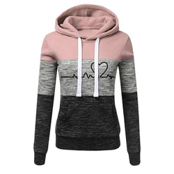 Hooded Pullover Casual Tops O-neck