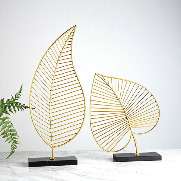 Desktop Golden Plant Statue Crafts