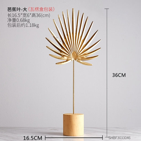 Desktop Golden Plant Statue Crafts