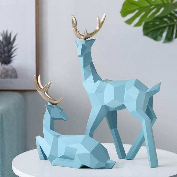 Statue Deer Resin Reindeer Sculpture