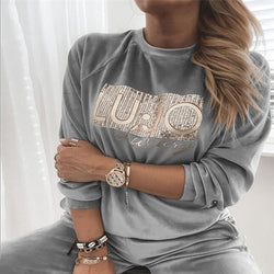 Sweatshirt Lujo Glitter Velvet