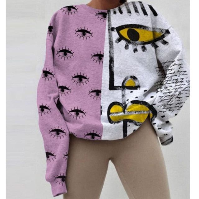 Women Colorful Pullover Streetwear