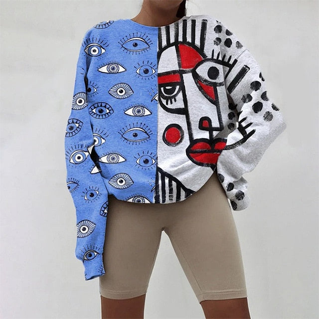 Women Colorful Pullover Streetwear