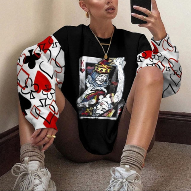 Women Colorful Pullover Streetwear