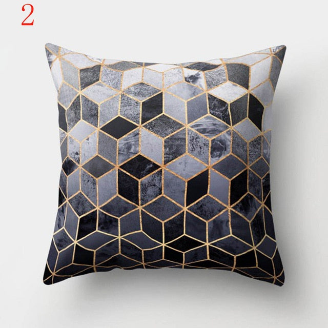 Geometric Printed Cushion Cover Polyester