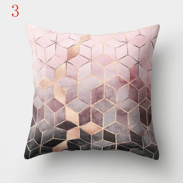 Geometric Printed Cushion Cover Polyester