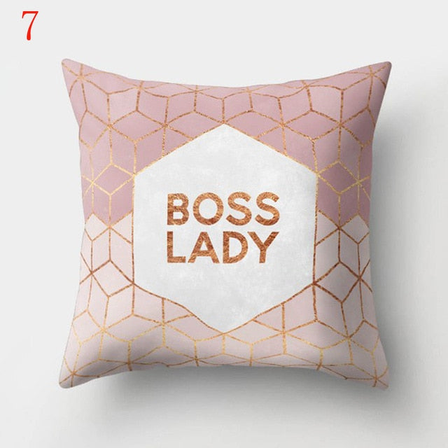 Geometric Printed Cushion Cover Polyester