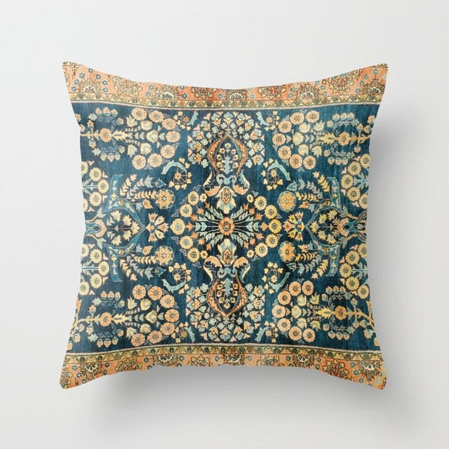 Persian Turkish Carpet Pattern Pillowcase