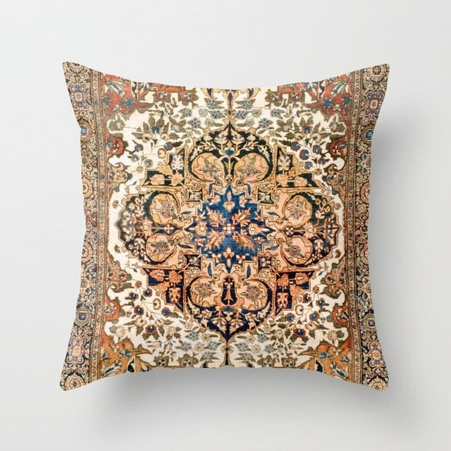 Persian Turkish Carpet Pattern Pillowcase