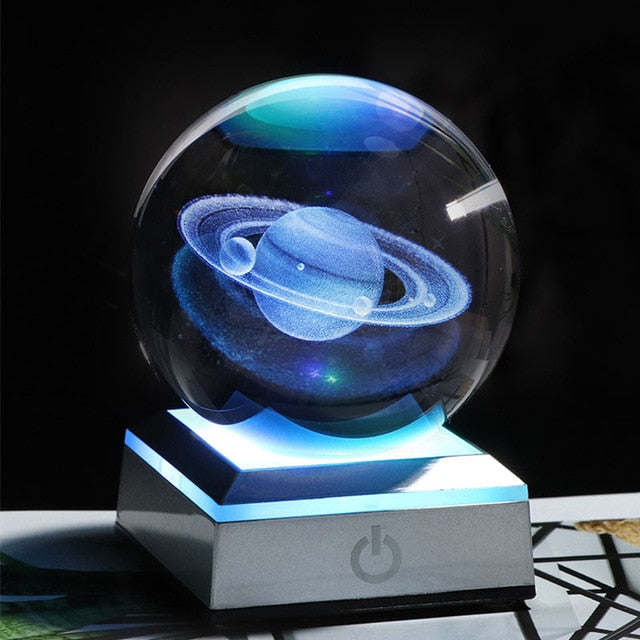 Crystal Solar System Planet LED Light