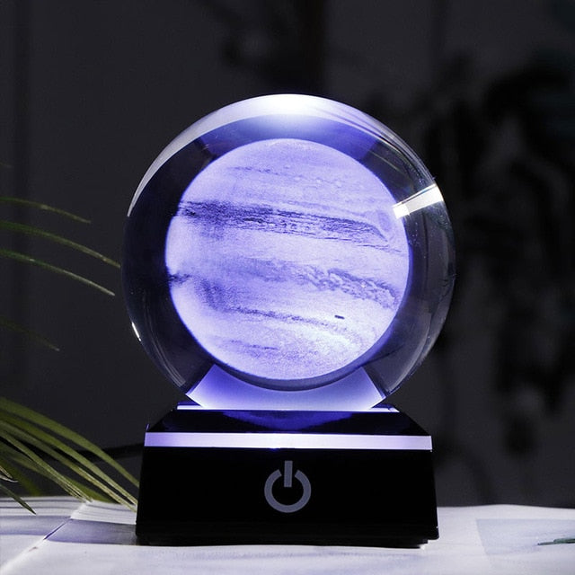 Crystal Solar System Planet LED Light