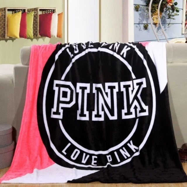 Love Pink Throw Blanket