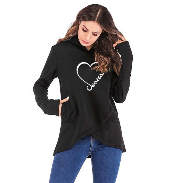 New Love Heart Jesus Hoodies