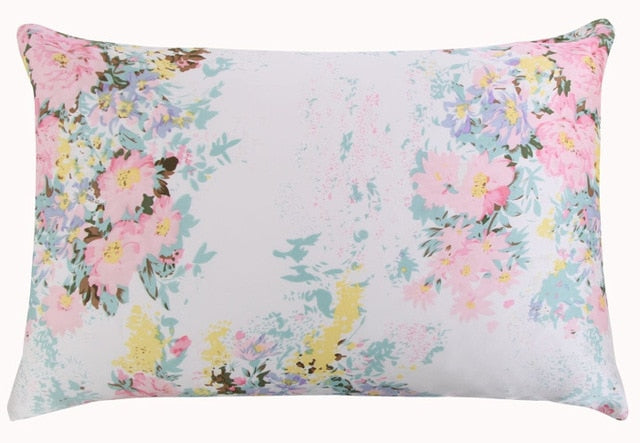 Nature Mulberry Floral Silk Pillowcase