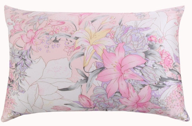 Nature Mulberry Floral Silk Pillowcase