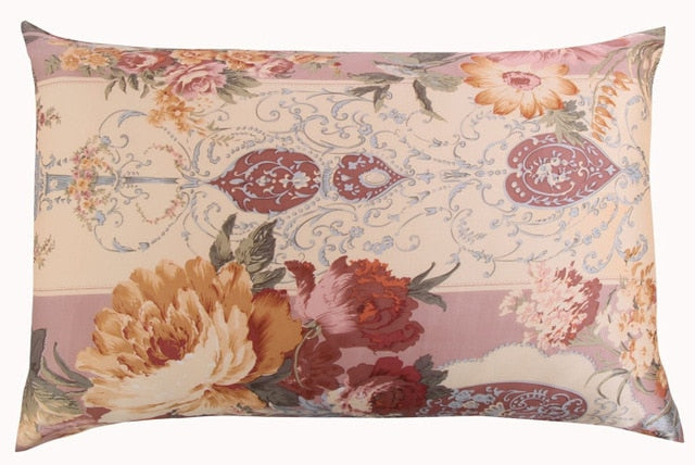 Nature Mulberry Floral Silk Pillowcase