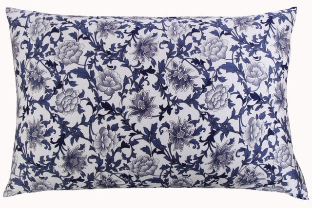 Nature Mulberry Floral Silk Pillowcase