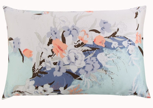 Nature Mulberry Floral Silk Pillowcase