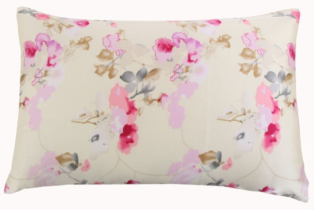 Nature Mulberry Floral Silk Pillowcase