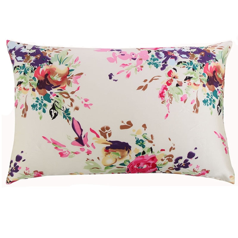 Nature Mulberry Floral Silk Pillowcase