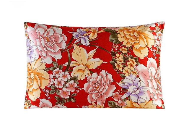 Nature Mulberry Floral Silk Pillowcase