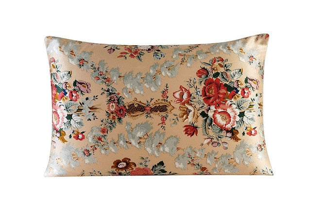 Nature Mulberry Floral Silk Pillowcase