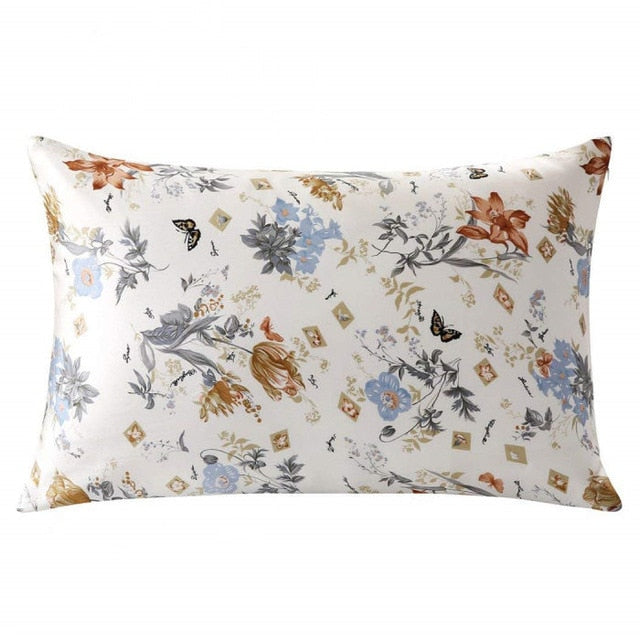 Nature Mulberry Floral Silk Pillowcase