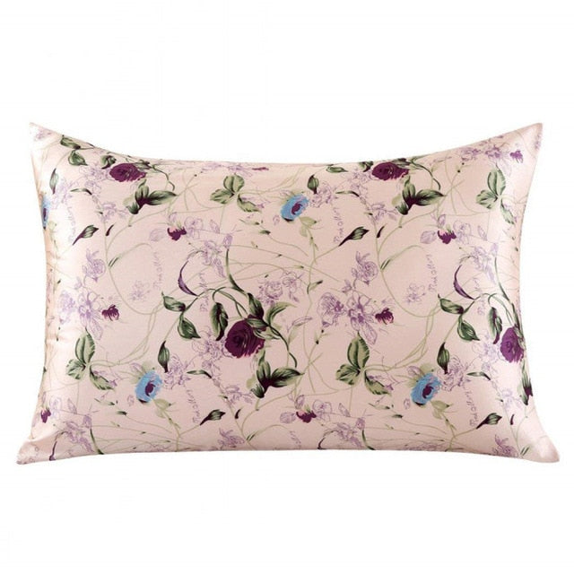 Nature Mulberry Floral Silk Pillowcase