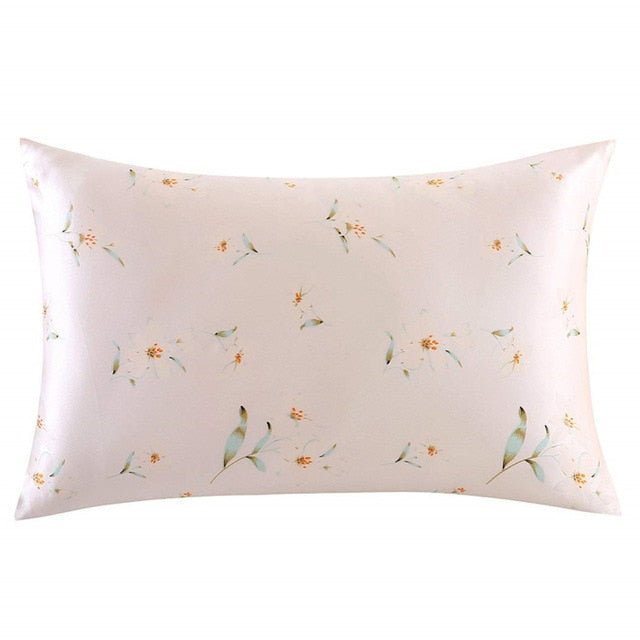 Nature Mulberry Floral Silk Pillowcase